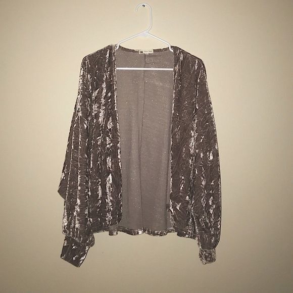 Cotton Candy Jackets & Blazers - CRUSHED velvet drape jacket